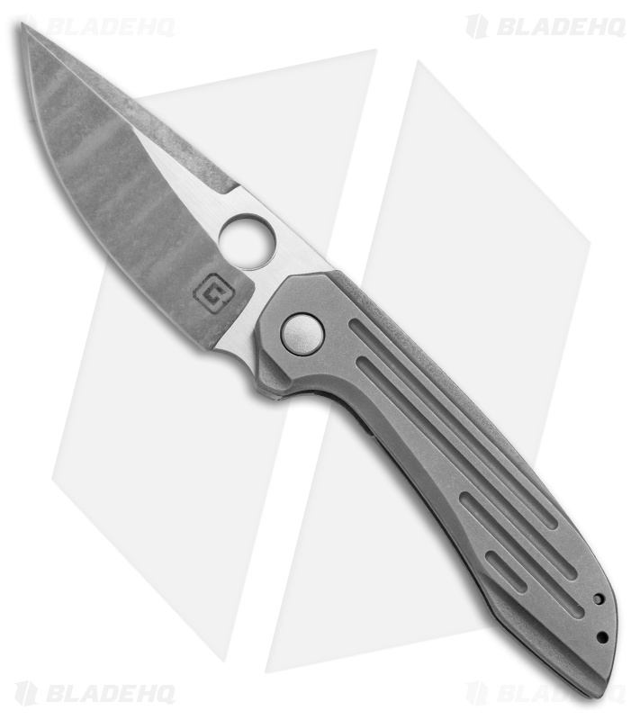 TuffKnives Geoff Blauvelt Custom Catalyst V Frame Lock Knife (3.5" Acidwash)