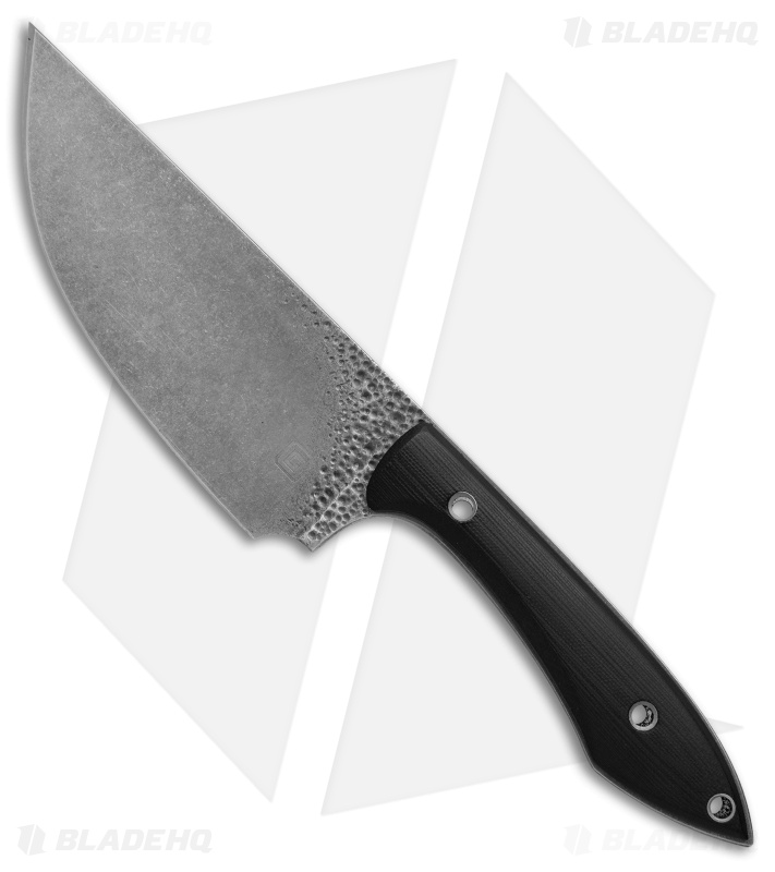TuffKnives Geoff Blauvelt Custom Wasteland Chef Knife Black G10 (5.6" Acidwash)