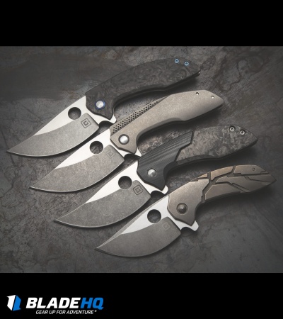 TuffKnives Geoff Blauvelt Custom Catalyst O Mini Knife Ti (3" Acidwash)