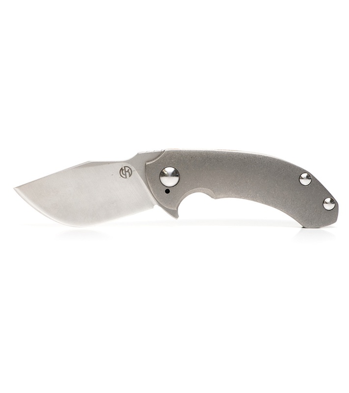 TuffKnives Custom Tanic Titanium Flipper Knife - Drop Point