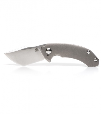 TuffKnives Custom Tanic Titanium Flipper Knife - Harpoon HQ1