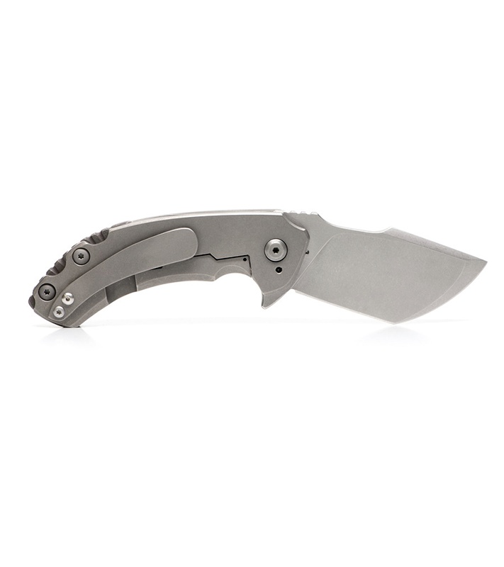 TuffKnives Custom Tanic Titanium Flipper Knife - Techni-Tanic