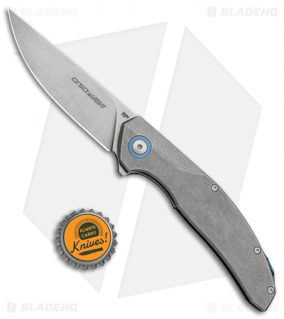 Viper Knives Anso Orso Liner Lock Knife Titanium (3.3" Stonewash) V5968TI