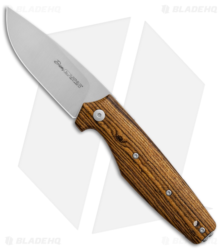Viper Knives DAN 1 Drop Point Slip Joint Knife Bocote Wood (2.8" Satin) V5928BC