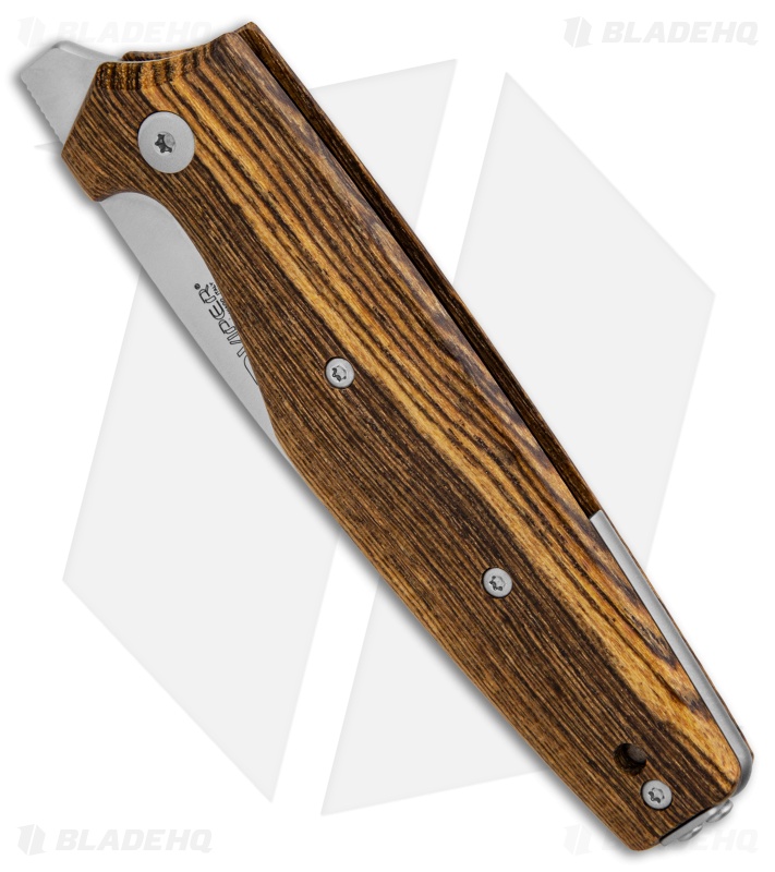 Viper Knives DAN 1 Drop Point Slip Joint Knife Bocote Wood (2.8" Satin) V5928BC