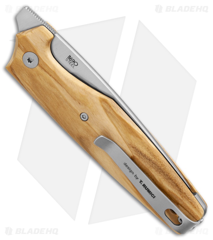 Viper Knives DAN 1 Drop Point Slip Joint Knife Olive Wood (2.8" Satin) V5928UL
