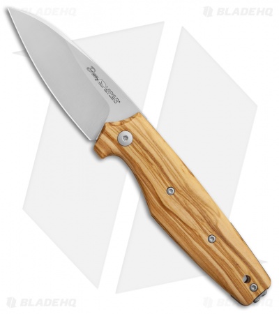 Viper Knives DAN 2 Wharncliffe Slip Joint Knife Olive Wood (2.8" Satin) V5930UL