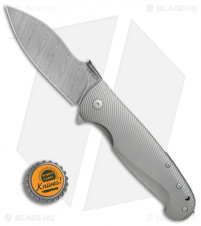 Viper Knives Italo Flipper Frame Lock Knife Titanium (3.75" Damascus) VA5944TI