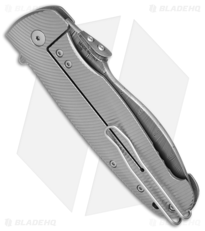 Viper Knives Italo Flipper Frame Lock Knife Titanium (3.75" Damascus) VA5944TI