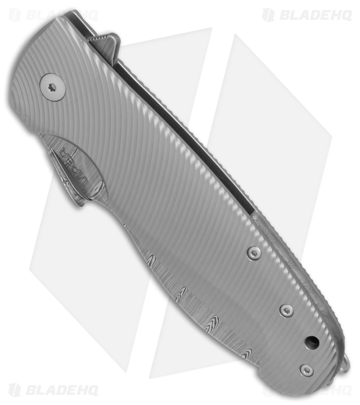 Viper Knives Italo Flipper Frame Lock Knife Titanium (3.75" Damascus) VA5944TI