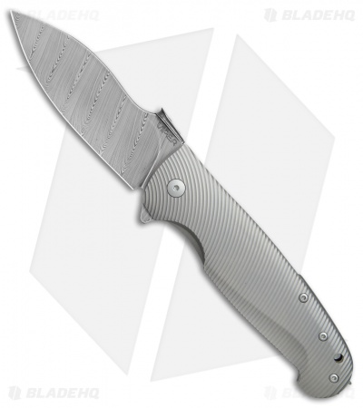 Viper Knives Italo Flipper Frame Lock Knife Titanium (3.75" Damascus) VA5944TI