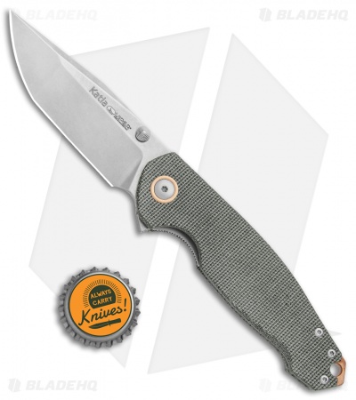 Viper Knives Vox Katla Liner Lock Knife Black Canvas Micarta (SW) V5982CB