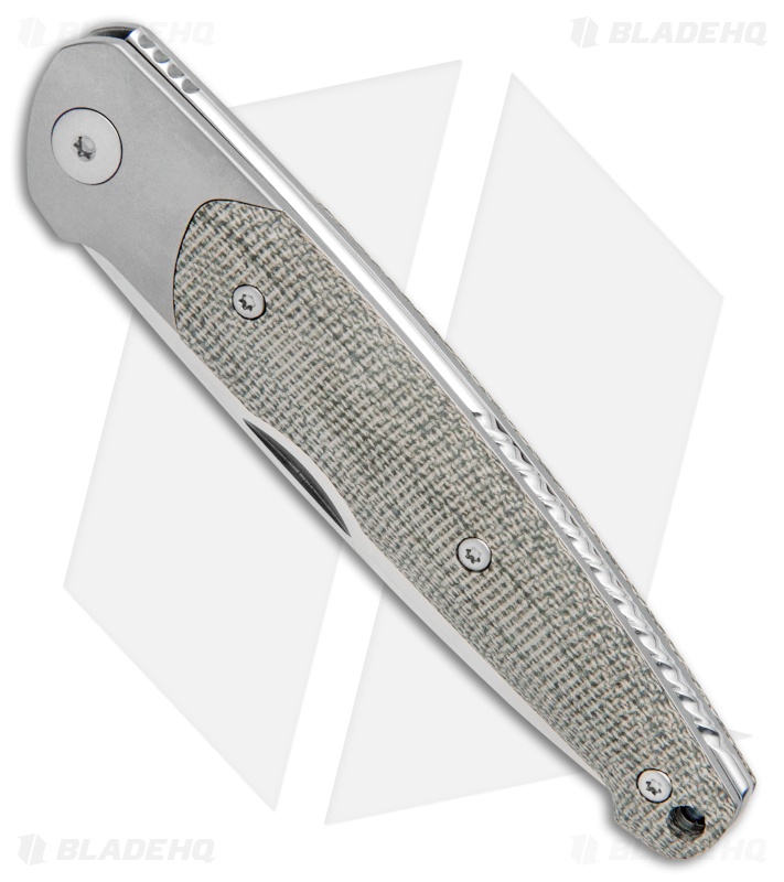 Viper Knives Vox Key Slip Joint Knife Ti Bolster/Green Micarta (3.25" Satin) 