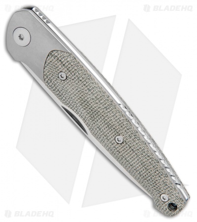 Viper Knives Vox Key Slip Joint Knife Ti Bolster/Green Micarta (3.25" Satin) 