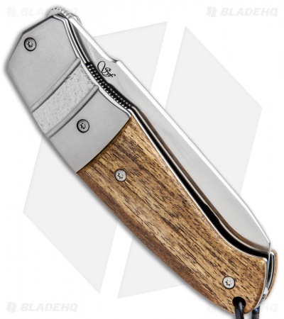 Viper Knives Novis Front Flipper Knife Bocote Wood/Ti Bolster (3" Satin)