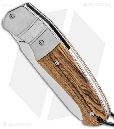 Viper Knives Novis Front Flipper Knife Bocote Wood/Ti Bolster (3" Satin)