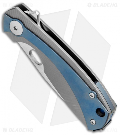 Viper Knives Voxnaes Lille Knife Gray/Blue Ti (2.5" Satin M390) V5962TIBL