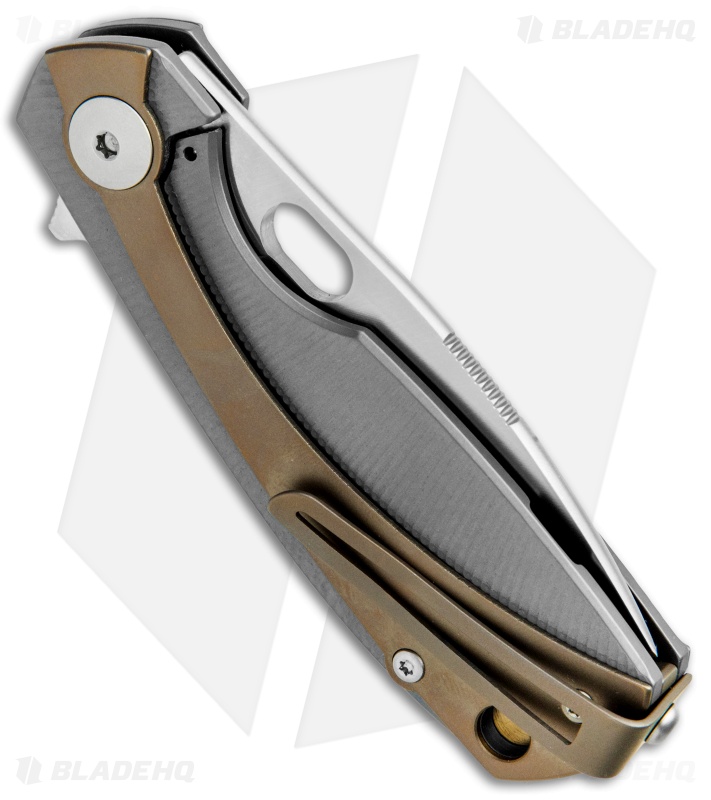 Viper Knives Voxnaes Lille Knife Gray/Bronze Ti (2.5" Satin M390) V5962TIBR