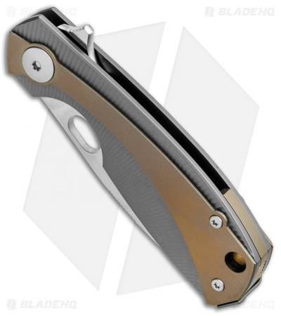 Viper Knives Voxnaes Lille Knife Gray/Bronze Ti (2.5" Satin M390) V5962TIBR
