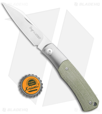 Viper Knives Hug Slip Joint Knife Green Canvas Micarta (3" Satin) V5992CG