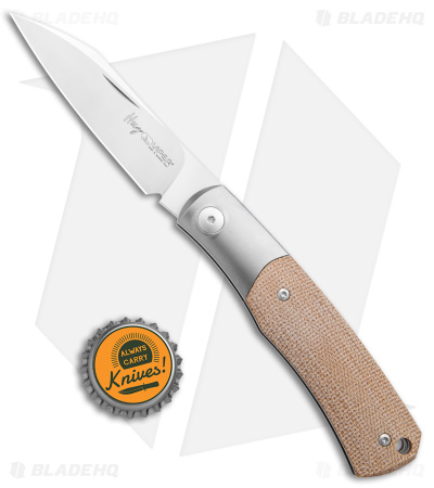 Viper Knives Hug Slip Joint Knife Natural Canvas Micarta (3" Satin) V5992CN