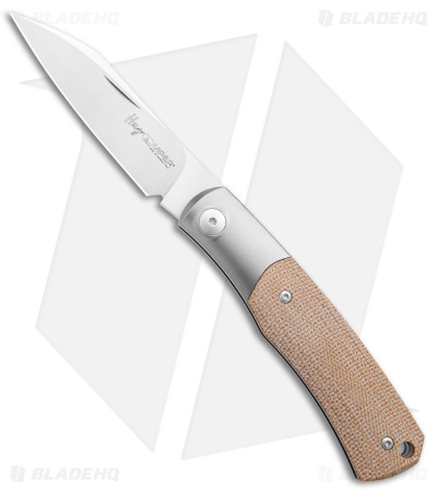 Viper Knives Hug Slip Joint Knife Natural Canvas Micarta (3" Satin) V5992CN