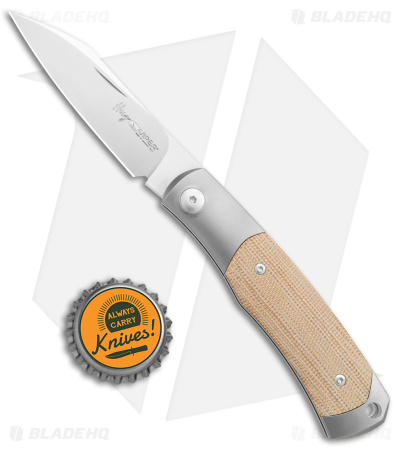 Viper Knives Hug Slip Joint Knife Natural Micarta (3.1" Satin M390)