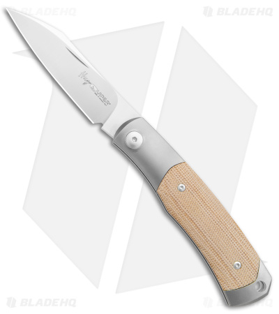 Viper Knives Hug Slip Joint Knife Natural Micarta (3.1" Satin M390)