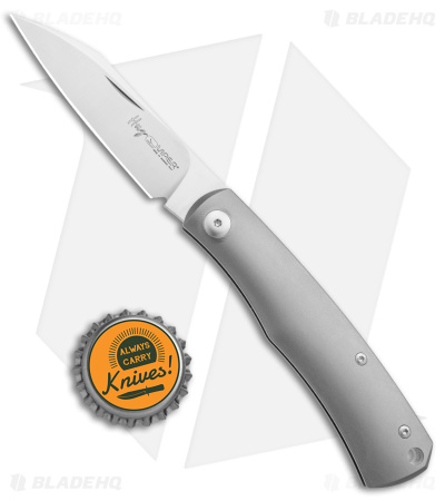 Viper Knives Hug Slip Joint Knife Smooth Titanium (3.1" Satin M390)