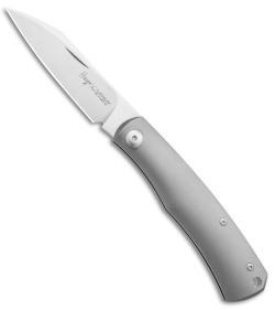 Viper Knives Hug Slip Joint Knife Smooth Titanium (3.1" Satin M390)