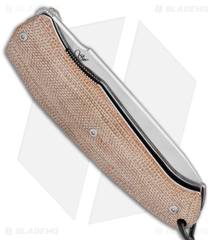 Viper Knives Novis Front Flipper Knife Brown Canvas Micarta (3" Satin)