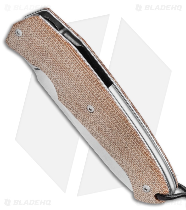 Viper Knives Novis Front Flipper Knife Brown Canvas Micarta (3" Satin)
