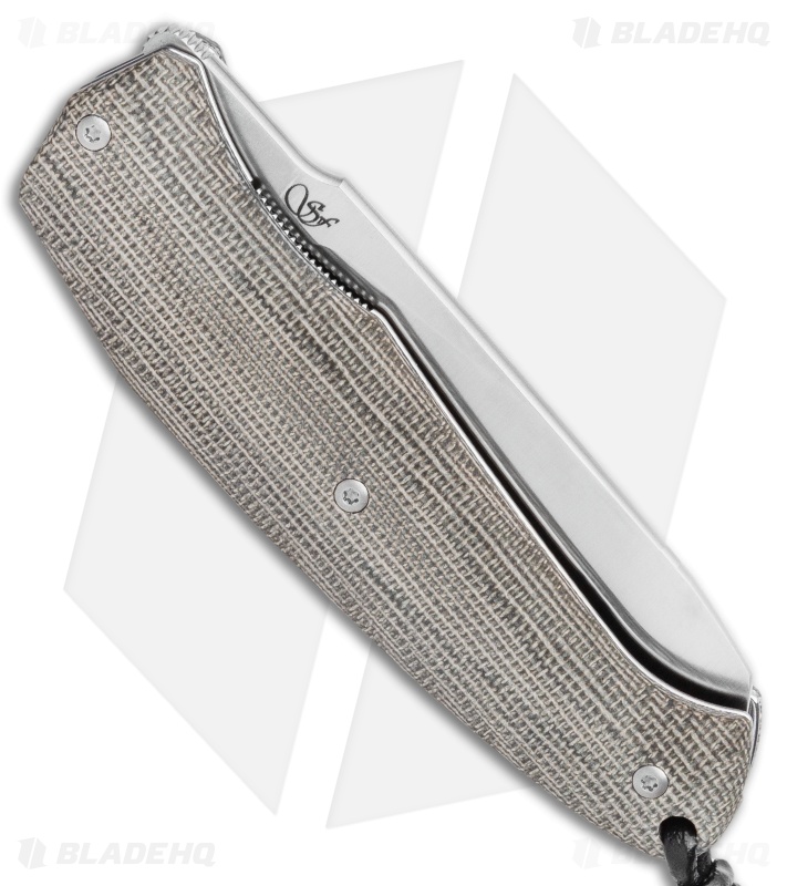 Viper Knives Novis Front Flipper Knife Green Canvas Micarta (3" Satin)