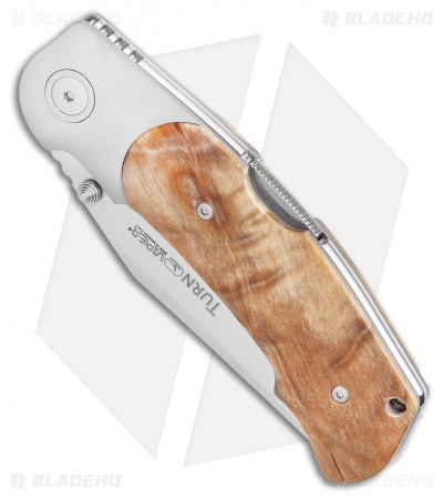 Viper Knives Turn Folding Poplar Wood/Ti Bolster (3.25" Satin)