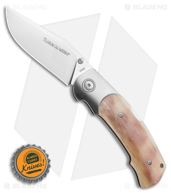 Viper Knives Turn Folding Ram Horn/Ti Bolster (3" Satin) V5986MO