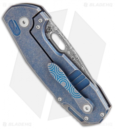 Viper Knives Vox Odino Frame Lock Knife Blue Titanium (3" Damascus)