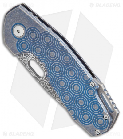 Viper Knives Vox Odino Frame Lock Knife Blue Titanium (3" Damascus)