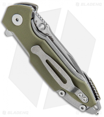Viper Hinderer Storm Titanium Liner Lock Knife Green G-10 (3" Stonewash M390)