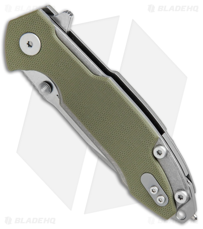 Viper Hinderer Storm Titanium Liner Lock Knife Green G-10 (3" Stonewash M390)