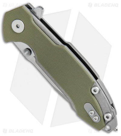 Viper Hinderer Storm Titanium Liner Lock Knife Green G-10 (3" Stonewash M390)