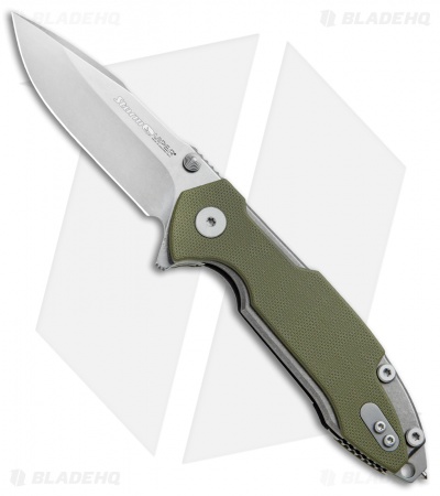 Viper Hinderer Storm Titanium Liner Lock Knife Green G-10 (3" Stonewash M390)