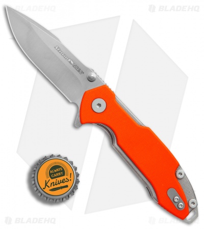 Viper Hinderer Storm Titanium Liner Lock Knife Orange G-10 (3" Satin M390)