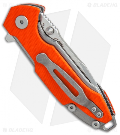 Viper Hinderer Storm Titanium Liner Lock Knife Orange G-10 (3" Satin M390)