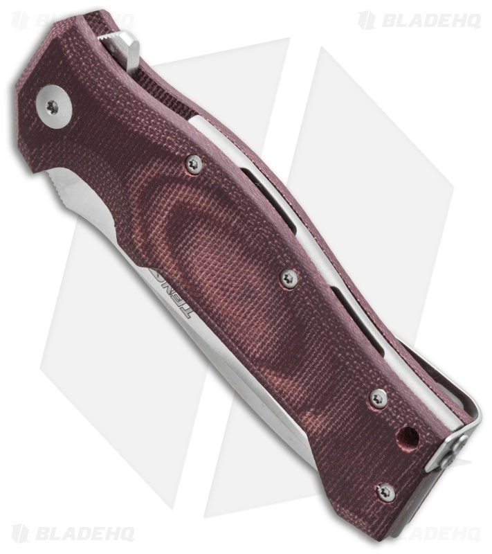 Viper Knives Ten Frame Lock Knife Burgundy Canvas Micarta (3.5" Satin) V5922CBR