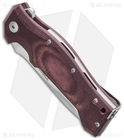 Viper Knives Ten Frame Lock Knife Burgundy Canvas Micarta (3.5" Satin) V5922CBR