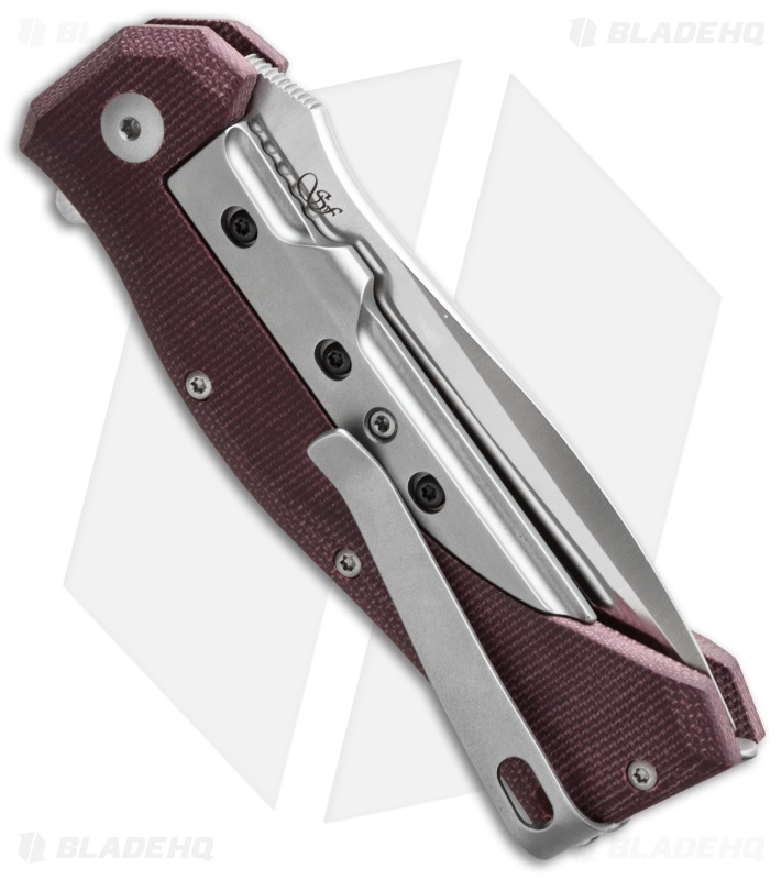 Viper Knives Ten Frame Lock Knife Burgundy Canvas Micarta (3.5" Satin) V5922CBR