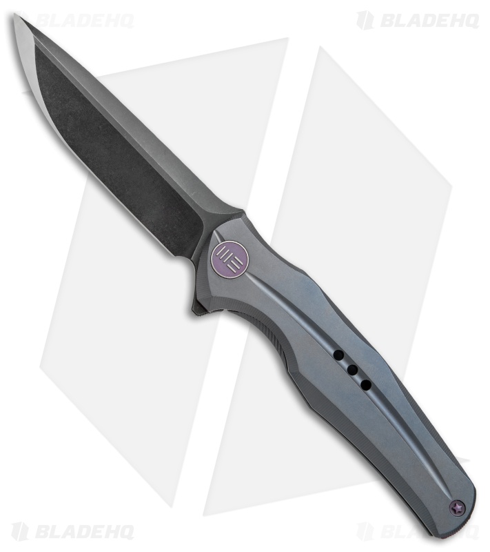 WE Knife Co. 601 Frame Lock Knife Blue Titanium (3.75" Black SW)