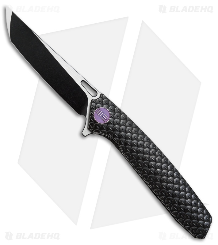 WE Knife Co. 604A Tanto Frame Lock Knife Black Titanium (3.8" Black, Satin) 