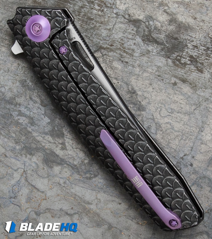 WE Knife Co. 604A Tanto Frame Lock Knife Black Titanium (3.8" Black, Satin) 