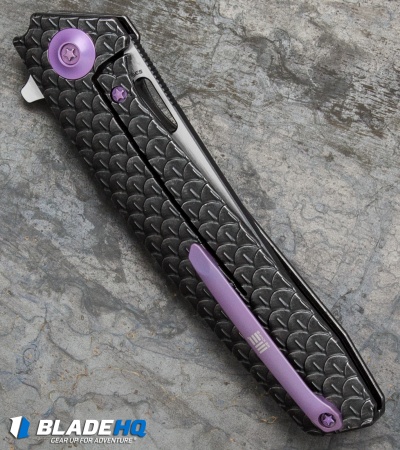 WE Knife Co. 604A Tanto Frame Lock Knife Black Titanium (3.8" Black, Satin) 